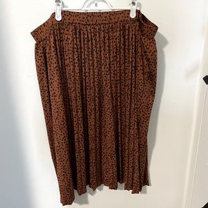 Rusty Orange Midi Skirt